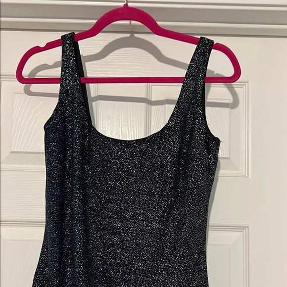 Faviana Black Bodycon Scoop Neck Mini Dress - Picture 3 of 7